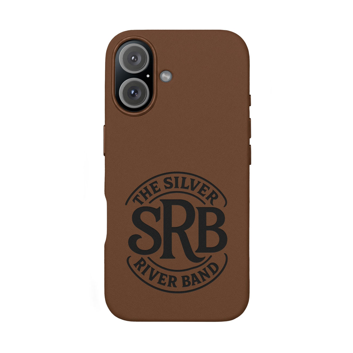Leather Phone Case — 'SRB' Logo Embossed Protective Cover
