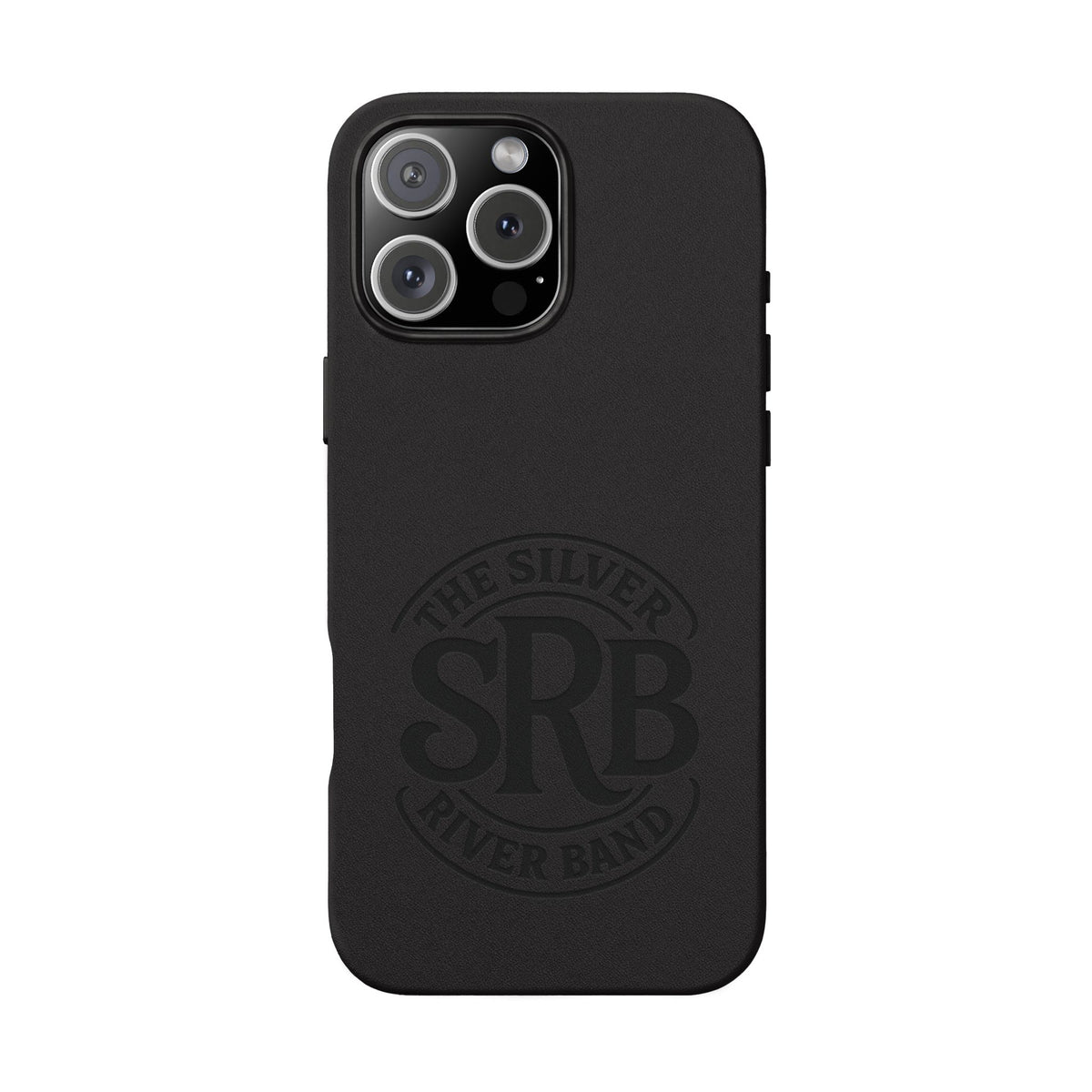 Leather Phone Case — 'SRB' Logo Embossed Protective Cover