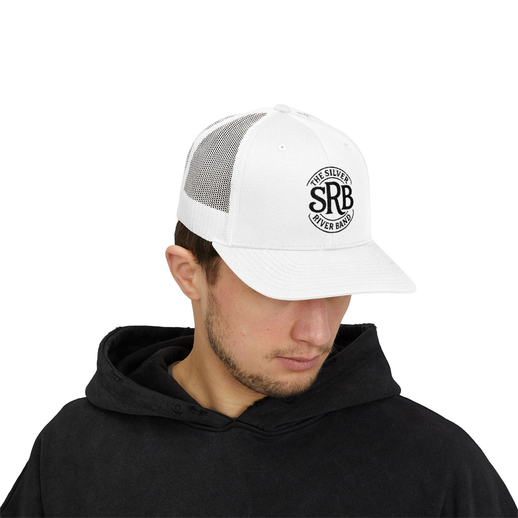 Snapback Trucker Cap — 'SRB The Silver River Band' Vintage Logo Mesh Hat