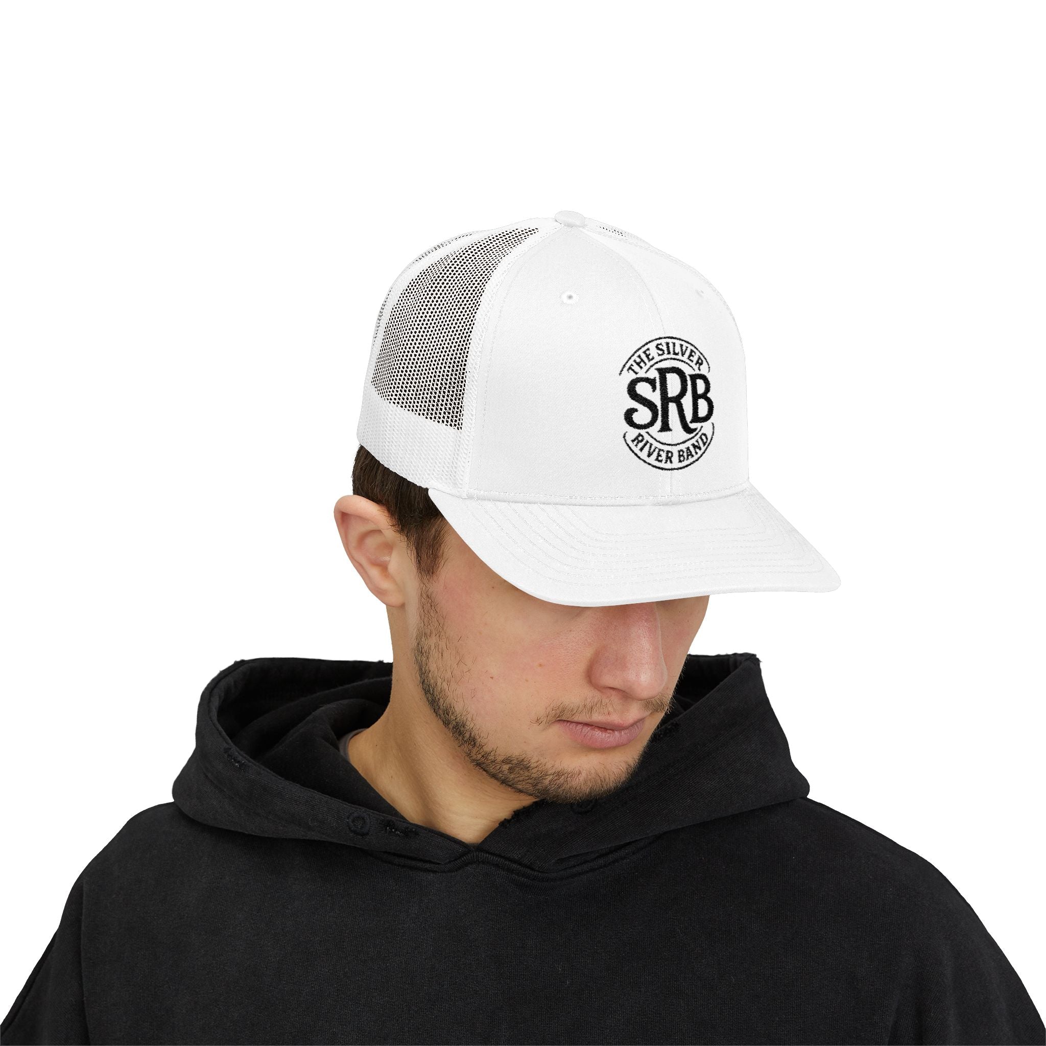 Snapback Trucker Cap — 'SRB The Silver River Band' Vintage Logo Mesh Hat