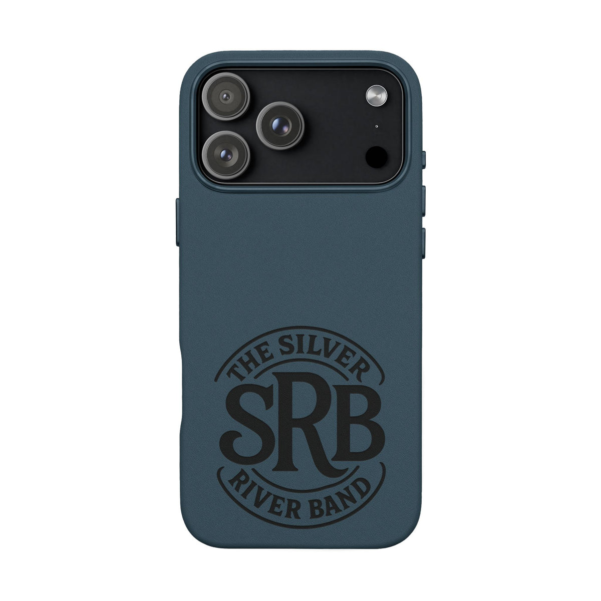 Leather Phone Case — 'SRB' Logo Embossed Protective Cover