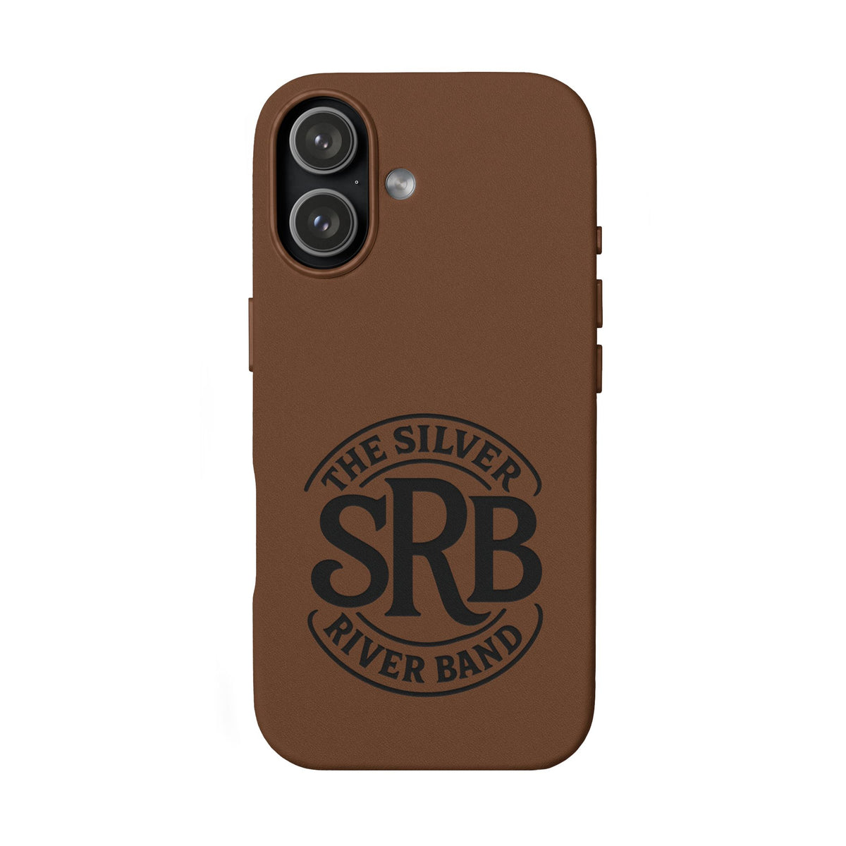 Leather Phone Case — 'SRB' Logo Embossed Protective Cover