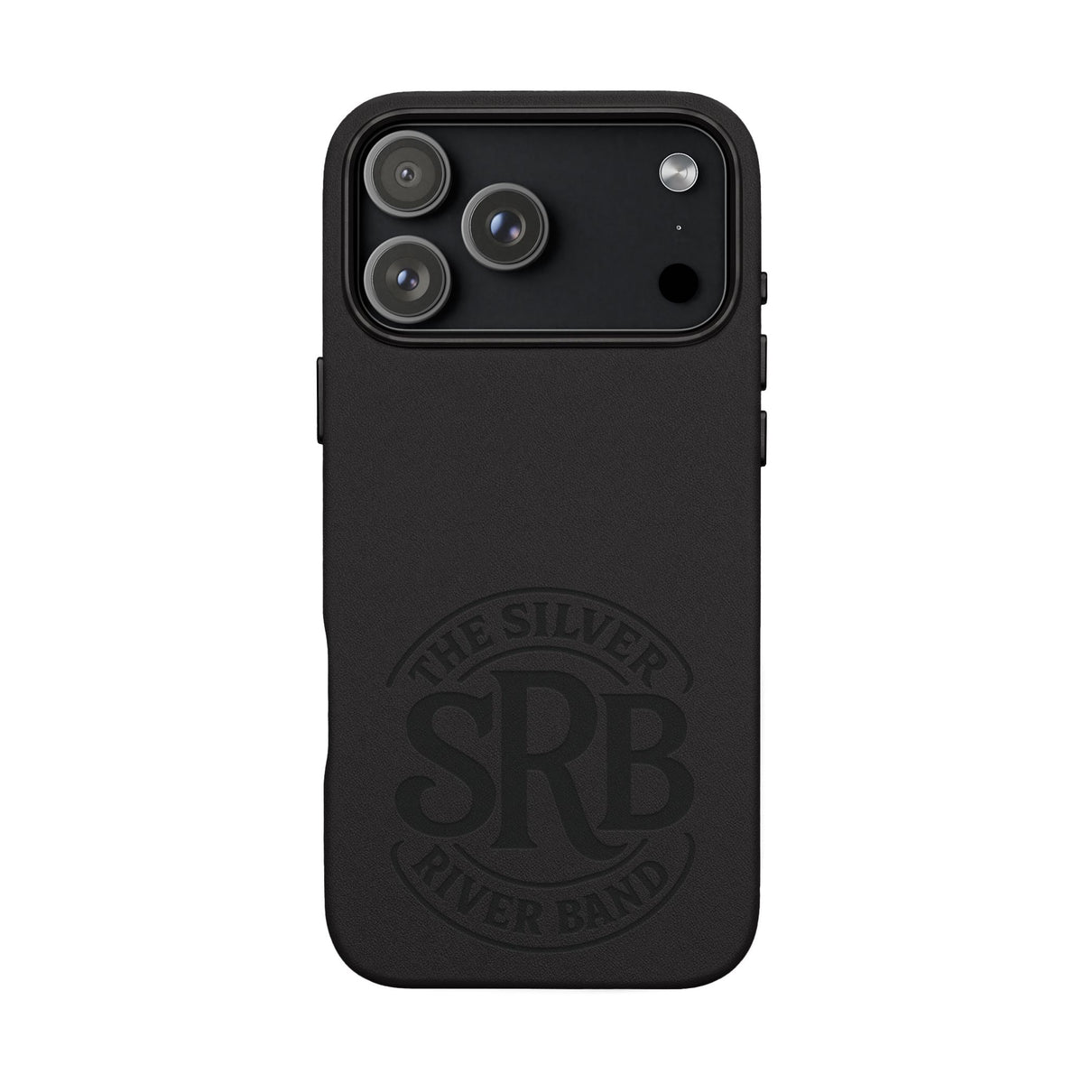 Leather Phone Case — 'SRB' Logo Embossed Protective Cover