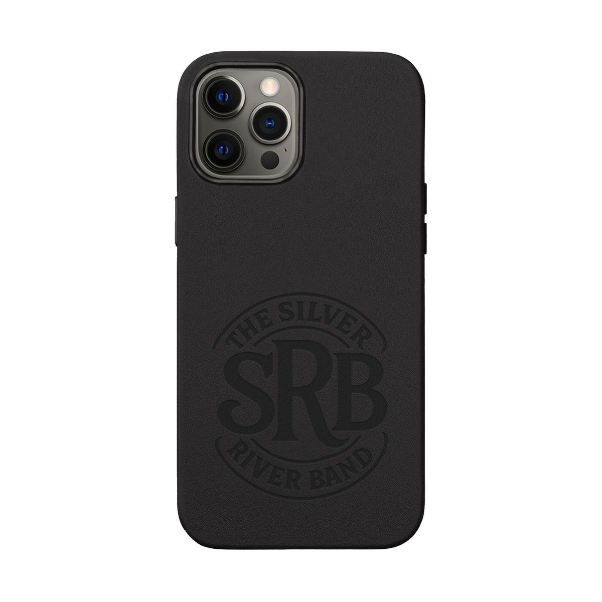 Leather Phone Case — 'SRB' Logo Embossed Protective Cover