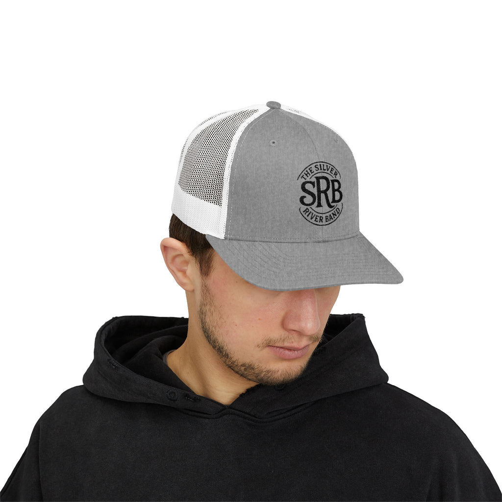 Snapback Trucker Cap — 'SRB The Silver River Band' Vintage Logo Mesh Hat