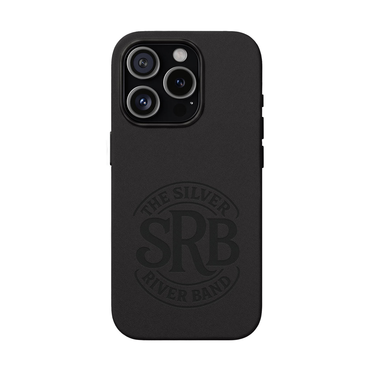 Leather Phone Case — 'SRB' Logo Embossed Protective Cover