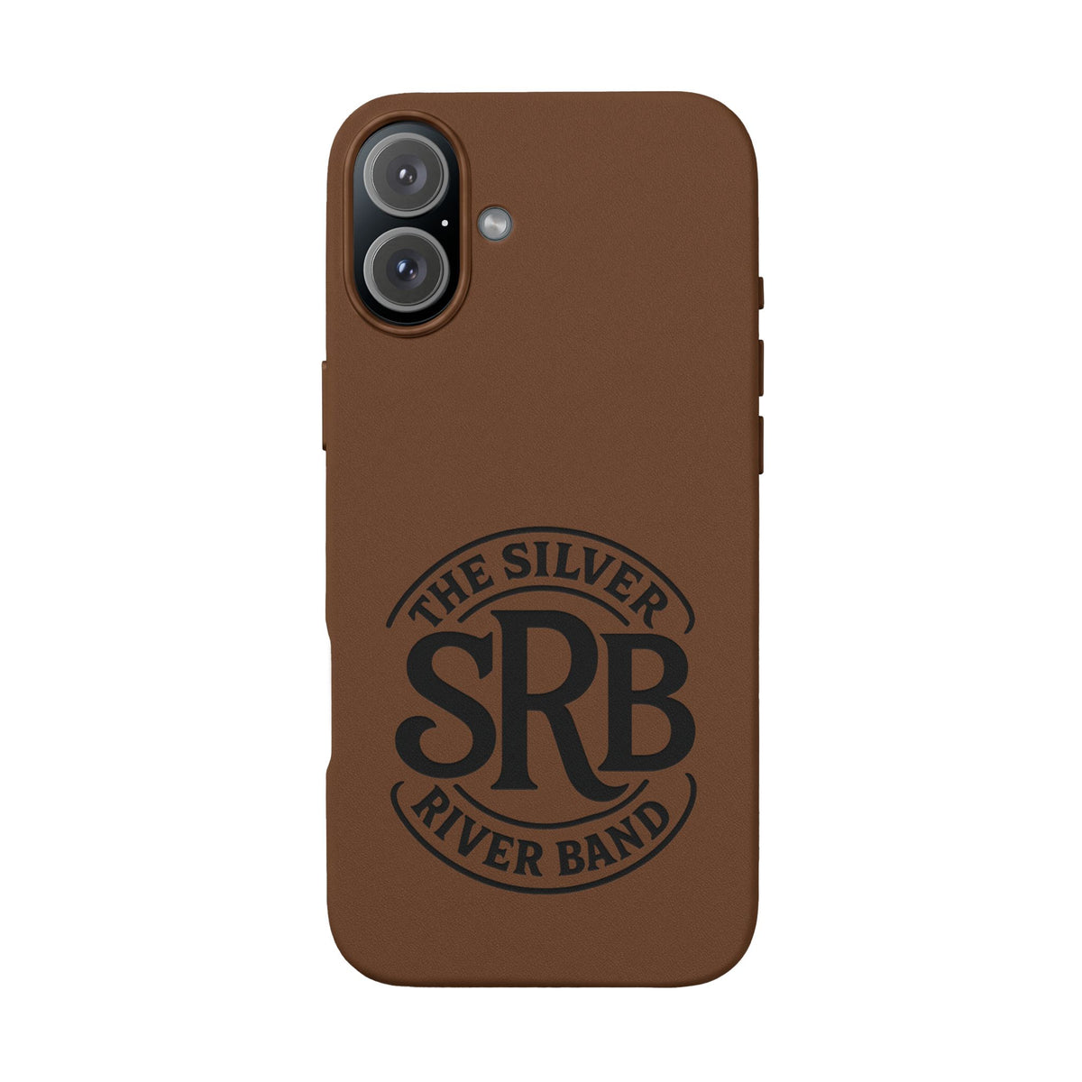 Leather Phone Case — 'SRB' Logo Embossed Protective Cover