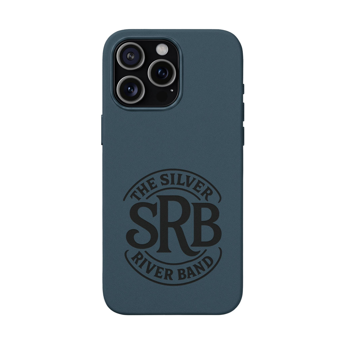 Leather Phone Case — 'SRB' Logo Embossed Protective Cover