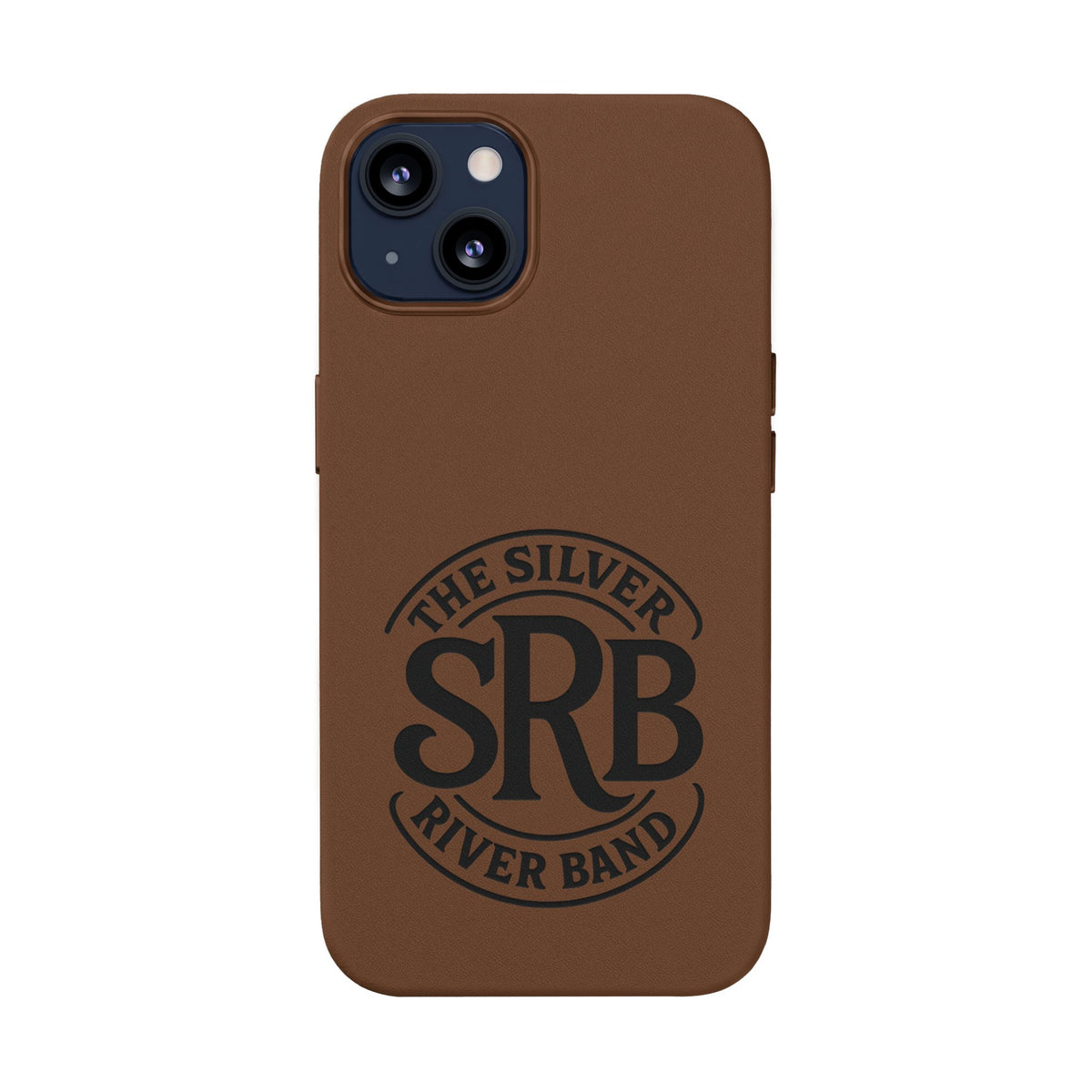 Leather Phone Case — 'SRB' Logo Embossed Protective Cover