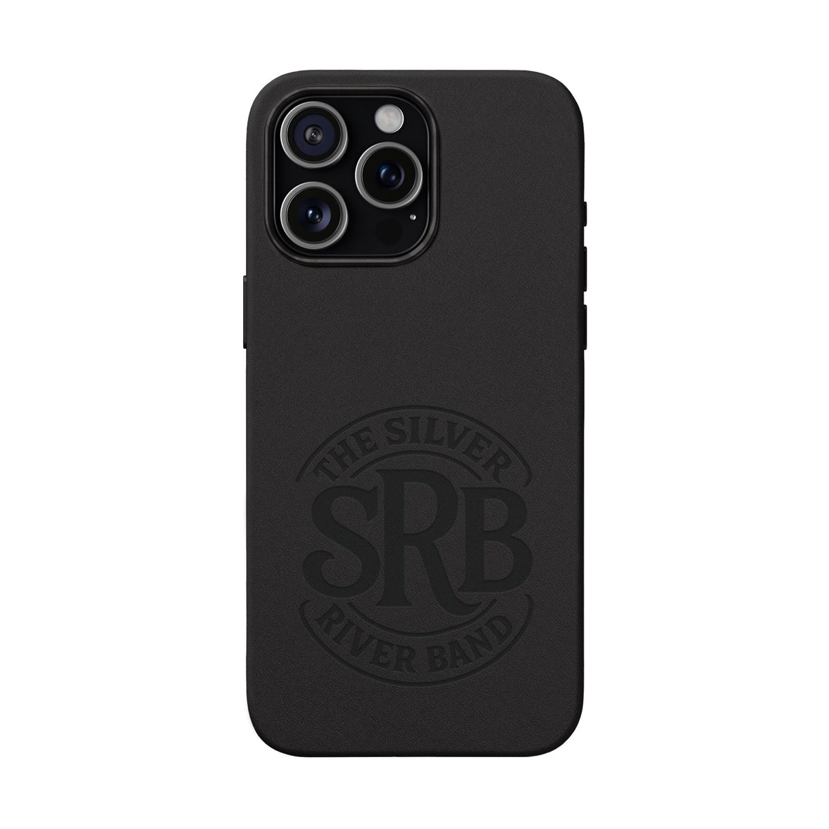 Leather Phone Case — 'SRB' Logo Embossed Protective Cover