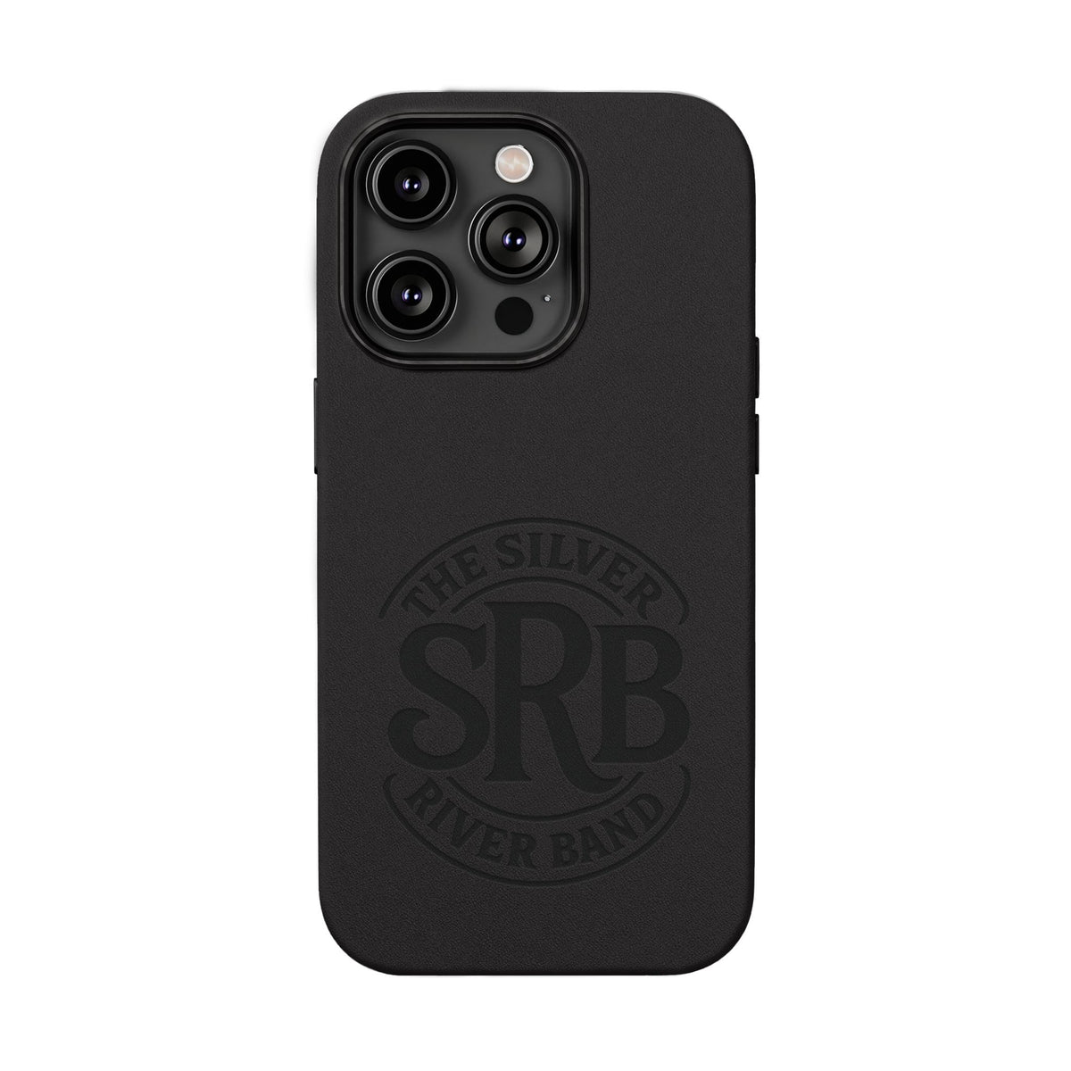 Leather Phone Case — 'SRB' Logo Embossed Protective Cover