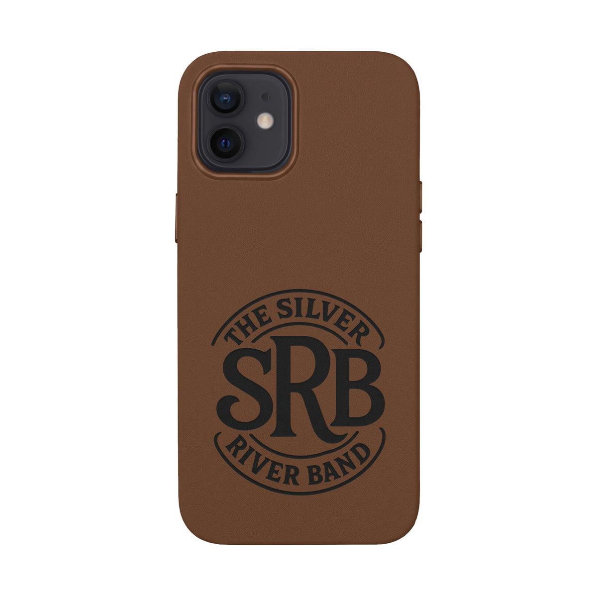 Leather Phone Case — 'SRB' Logo Embossed Protective Cover