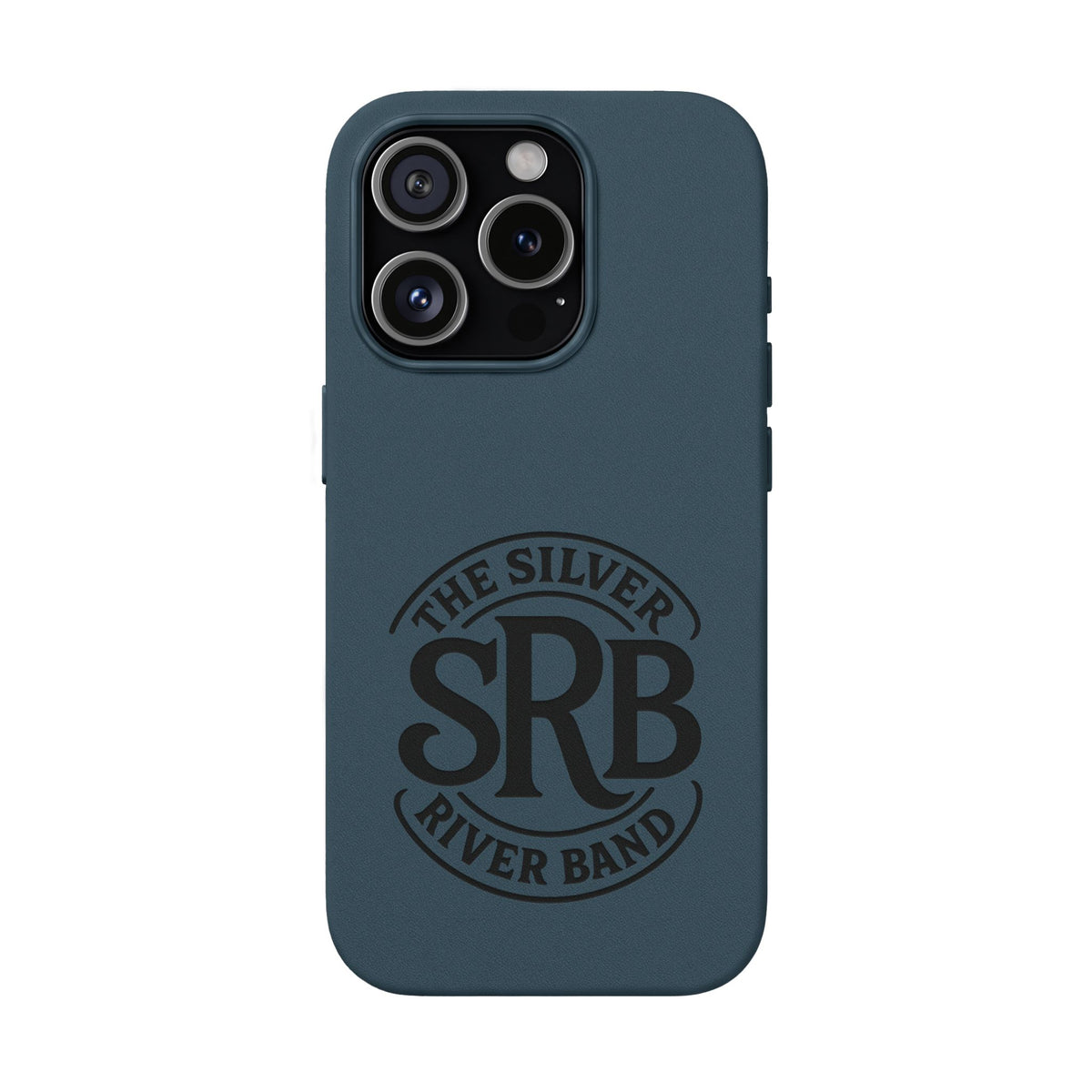 Leather Phone Case — 'SRB' Logo Embossed Protective Cover