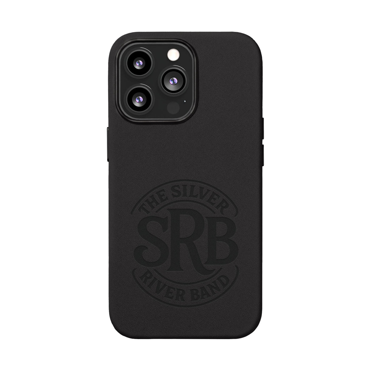 Leather Phone Case — 'SRB' Logo Embossed Protective Cover