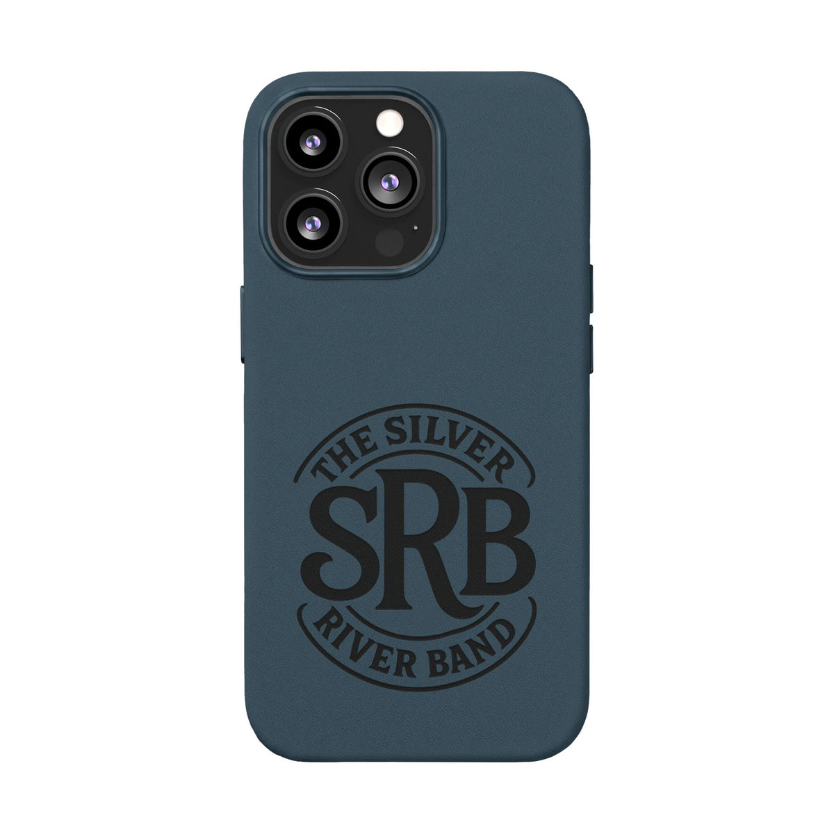 Leather Phone Case — 'SRB' Logo Embossed Protective Cover