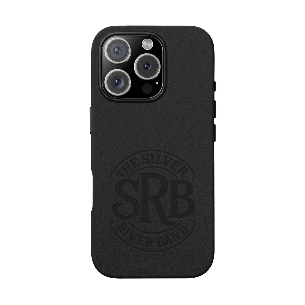 Leather Phone Case — 'SRB' Logo Embossed Protective Cover