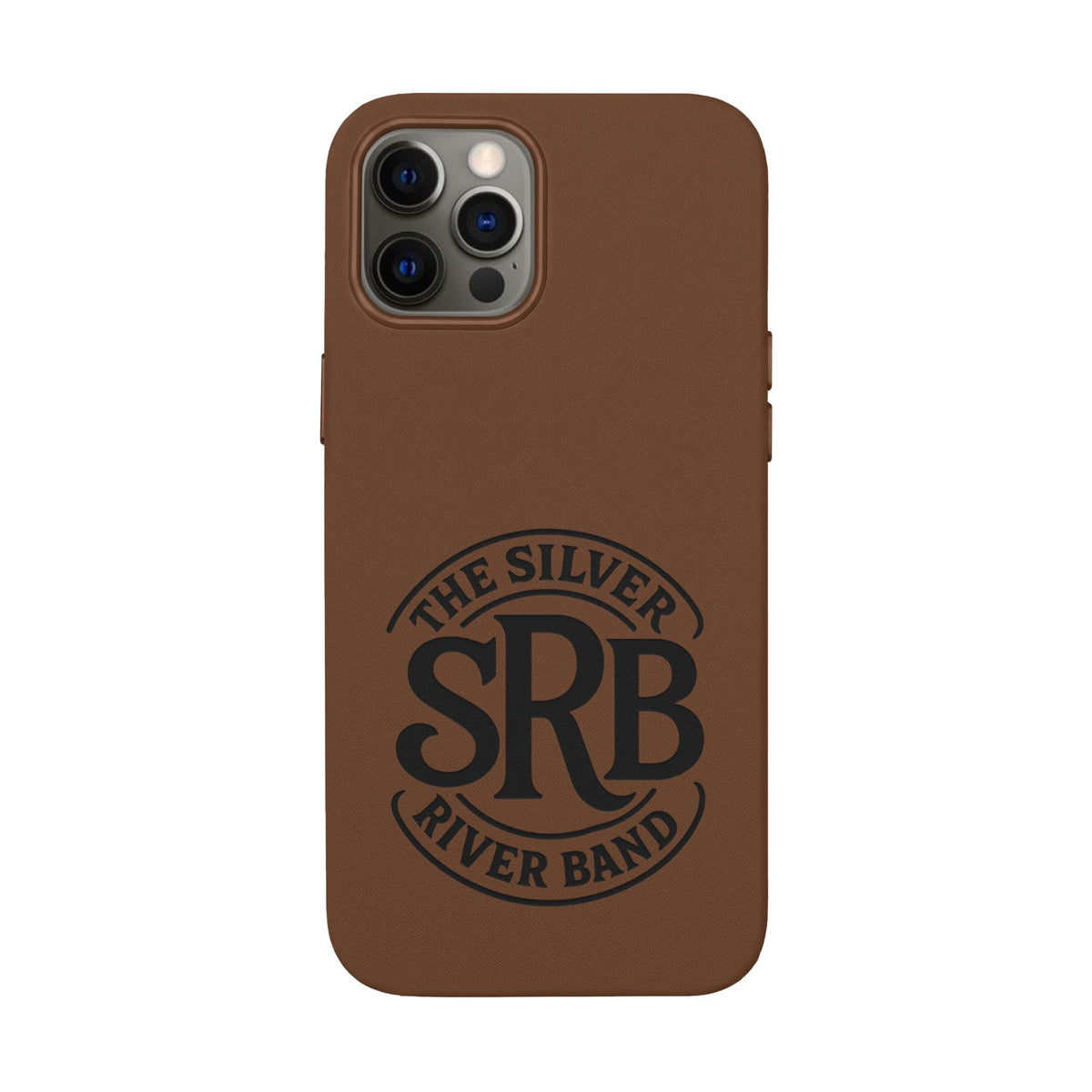 Leather Phone Case — 'SRB' Logo Embossed Protective Cover