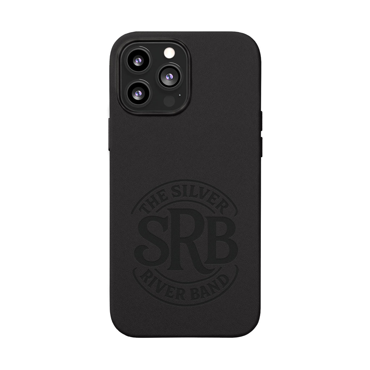 Leather Phone Case — 'SRB' Logo Embossed Protective Cover