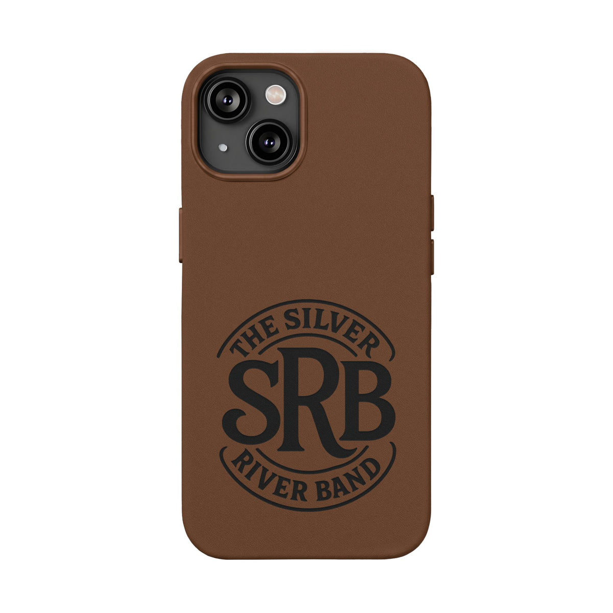 Leather Phone Case — 'SRB' Logo Embossed Protective Cover