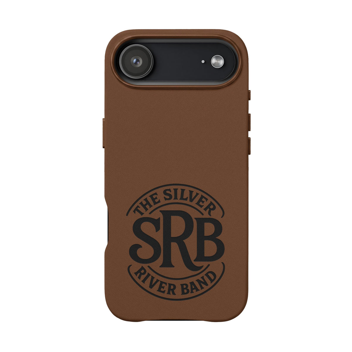 Leather Phone Case — 'SRB' Logo Embossed Protective Cover